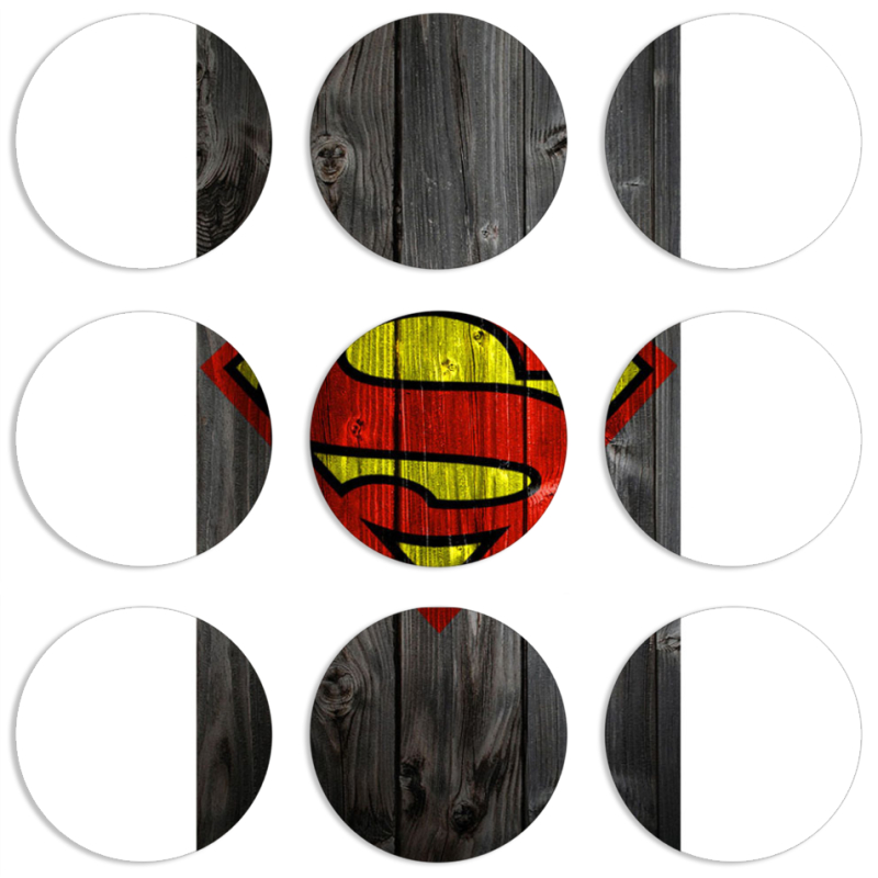 Магнитные фотопазлы круги d55 набор 9 штук 