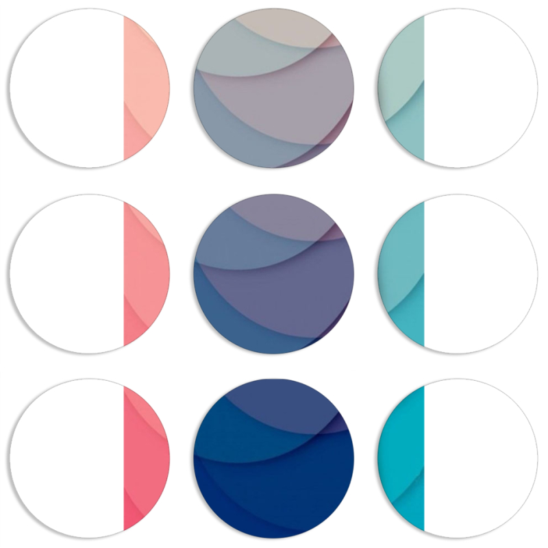 Магнитные фотопазлы круги d55 набор 9 штук 