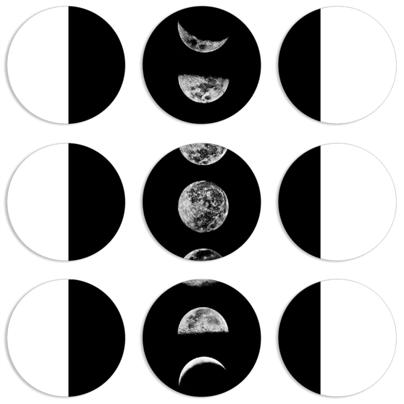 Магнитные фотопазлы круги d55 набор 9 штук 