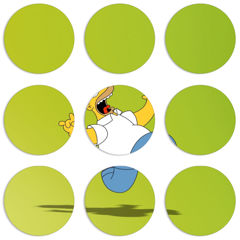 Магнитные фотопазлы круги d55 набор 9 штук 