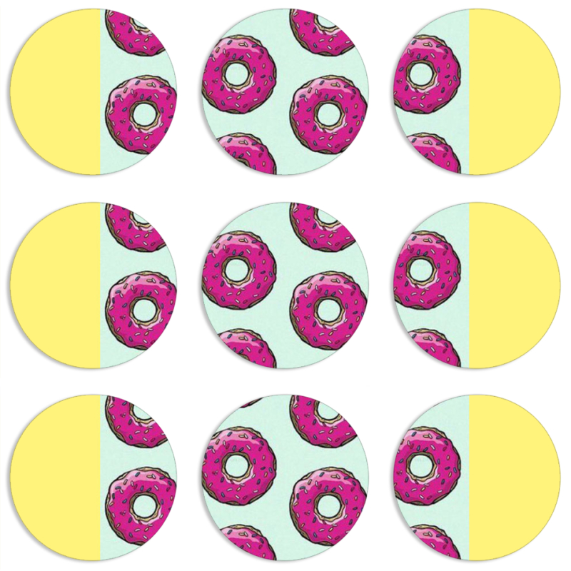 Магнитные фотопазлы круги d55 набор 9 штук 