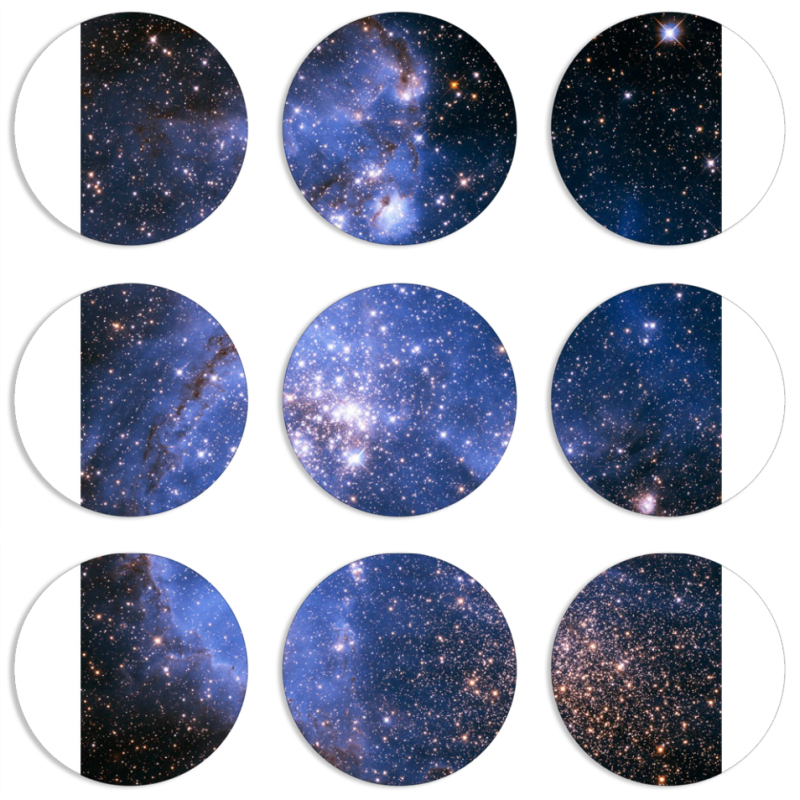 Магнитные фотопазлы круги d55 набор 9 штук 