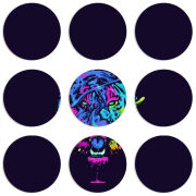 Магнитные фотопазлы круги d55 набор 9 штук 