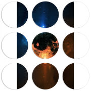 Магнитные фотопазлы круги d55 набор 9 штук 