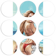 Магнитные фотопазлы круги d55 набор 9 штук 