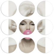 Магнитные фотопазлы круги d55 набор 9 штук Marilyn Monroe Bubble Gum