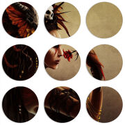 Магнитные фотопазлы круги d55 набор 9 штук 