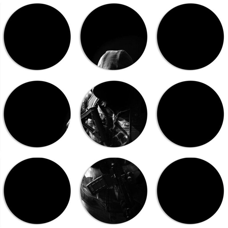 Магнитные фотопазлы круги d55 набор 9 штук 