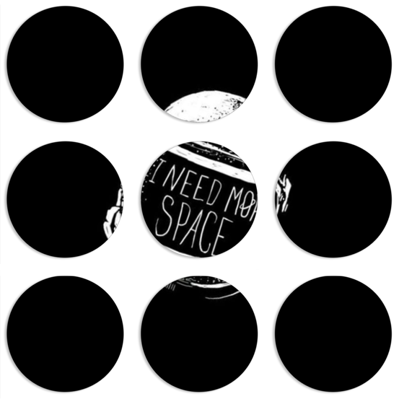 Магнитные фотопазлы круги d55 набор 9 штук 