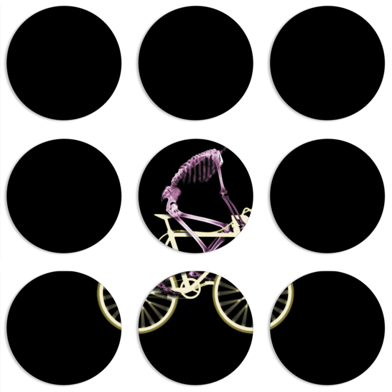 Магнитные фотопазлы круги d55 набор 9 штук 