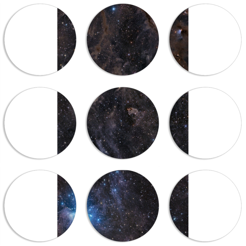 Магнитные фотопазлы круги d55 набор 9 штук 