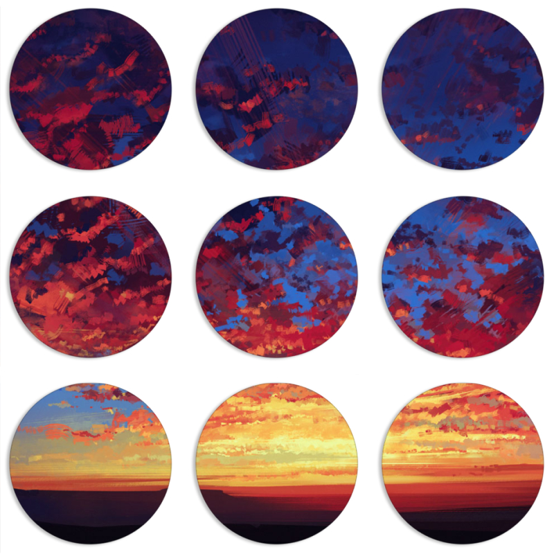 Магнитные фотопазлы круги d55 набор 9 штук Draw Breath