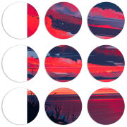 Магнитные фотопазлы круги d55 набор 9 штук Heaven a