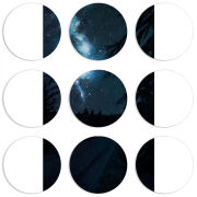 Магнитные фотопазлы круги d55 набор 9 штук Between two Days
