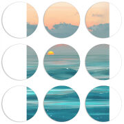 Магнитные фотопазлы круги d55 набор 9 штук Inspiration