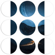 Магнитные фотопазлы круги d55 набор 9 штук Nowhere