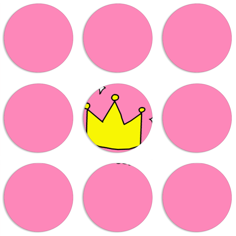 Магнитные фотопазлы круги d55 набор 9 штук 