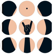 Магнитные фотопазлы круги d55 набор 9 штук 