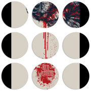 Магнитные фотопазлы круги d55 набор 9 штук 