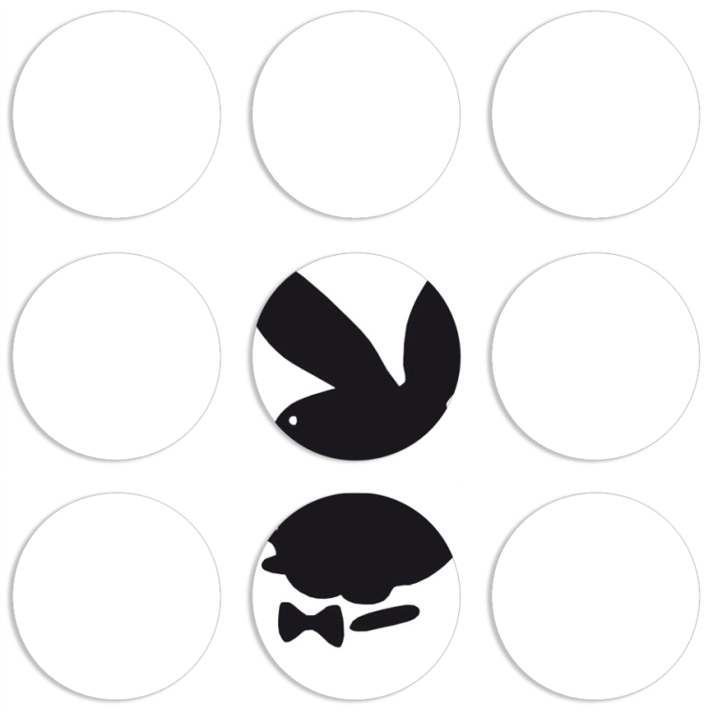 Магнитные фотопазлы круги d55 набор 9 штук 