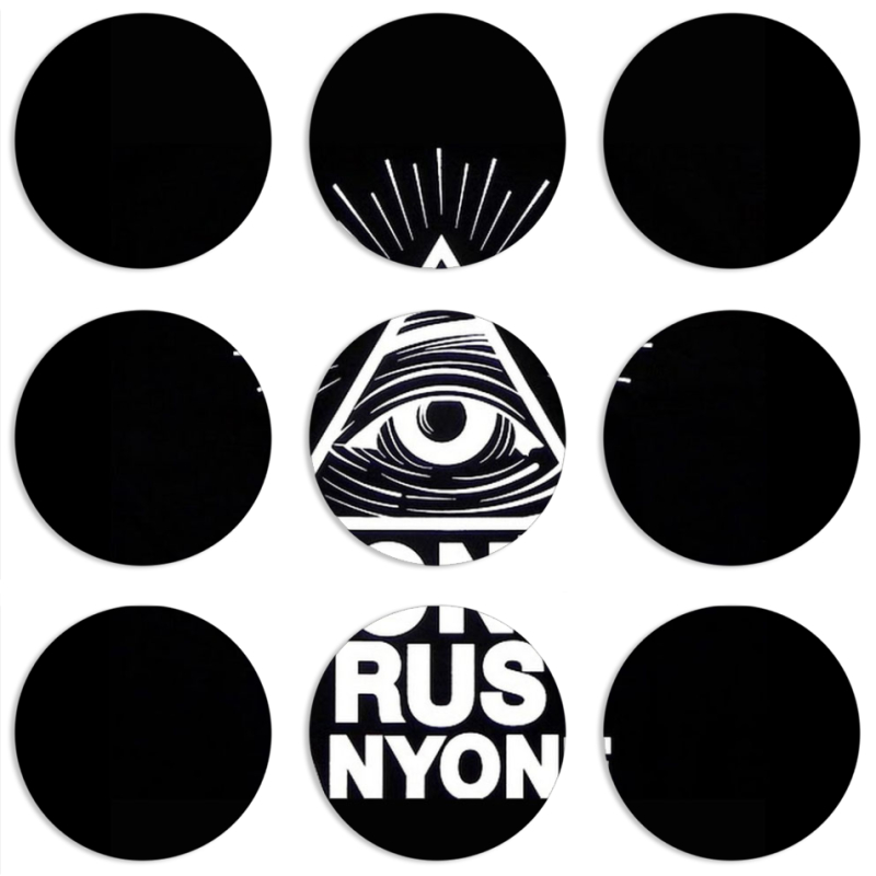 Магнитные фотопазлы круги d55 набор 9 штук Dont Trust Anyone