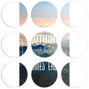 Магнитные фотопазлы круги d55 набор 9 штук 