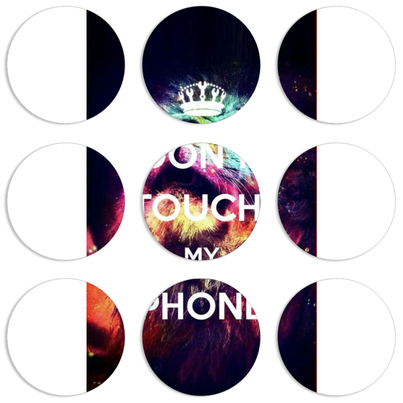 Магнитные фотопазлы круги d55 набор 9 штук 