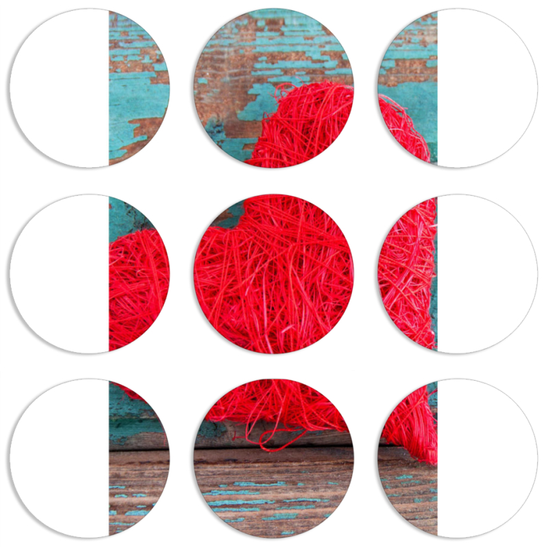 Магнитные фотопазлы круги d55 набор 9 штук 