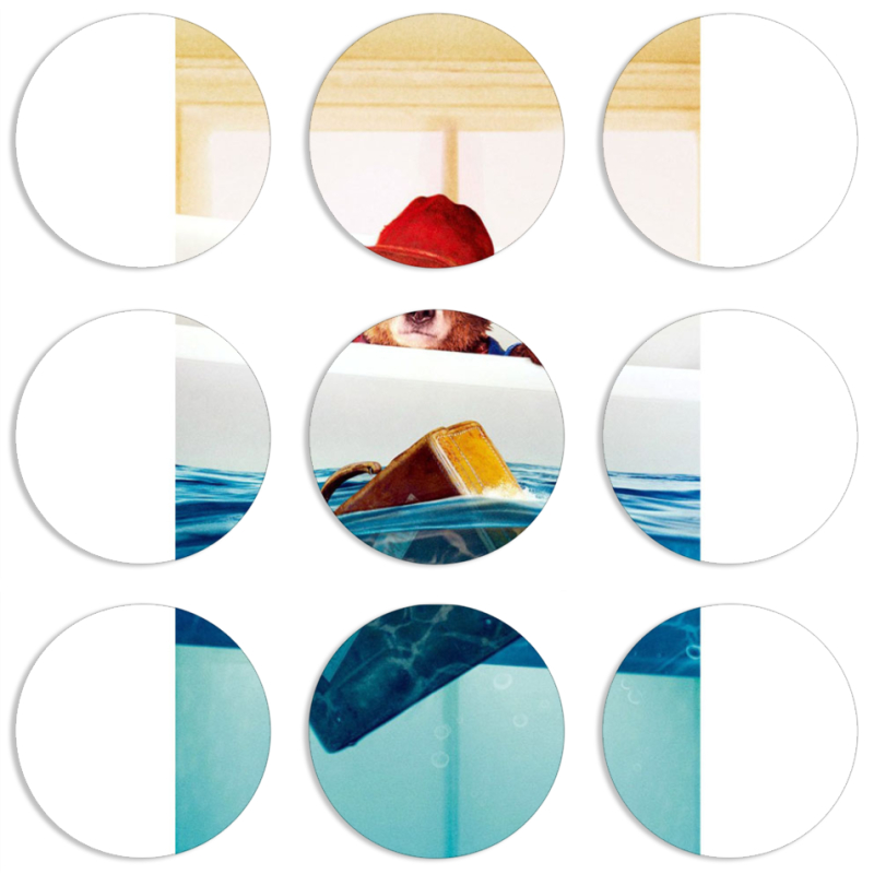 Магнитные фотопазлы круги d55 набор 9 штук 