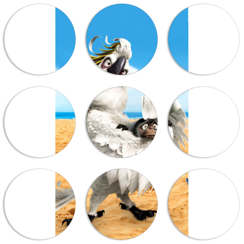 Магнитные фотопазлы круги d55 набор 9 штук 