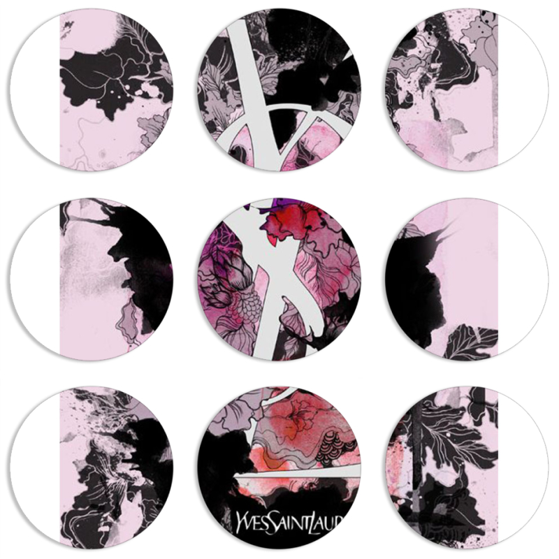 Магнитные фотопазлы круги d55 набор 9 штук 