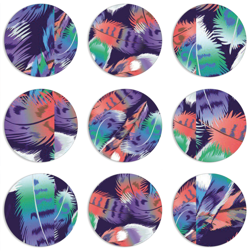 Магнитные фотопазлы круги d55 набор 9 штук 