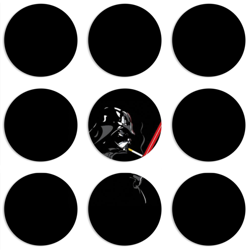 Магнитные фотопазлы круги d55 набор 9 штук 