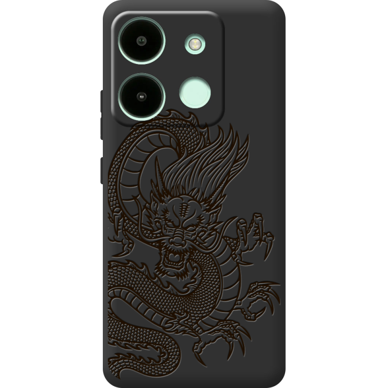 Черный чехол BoxFace Infinix Smart 7 Chinese Dragon