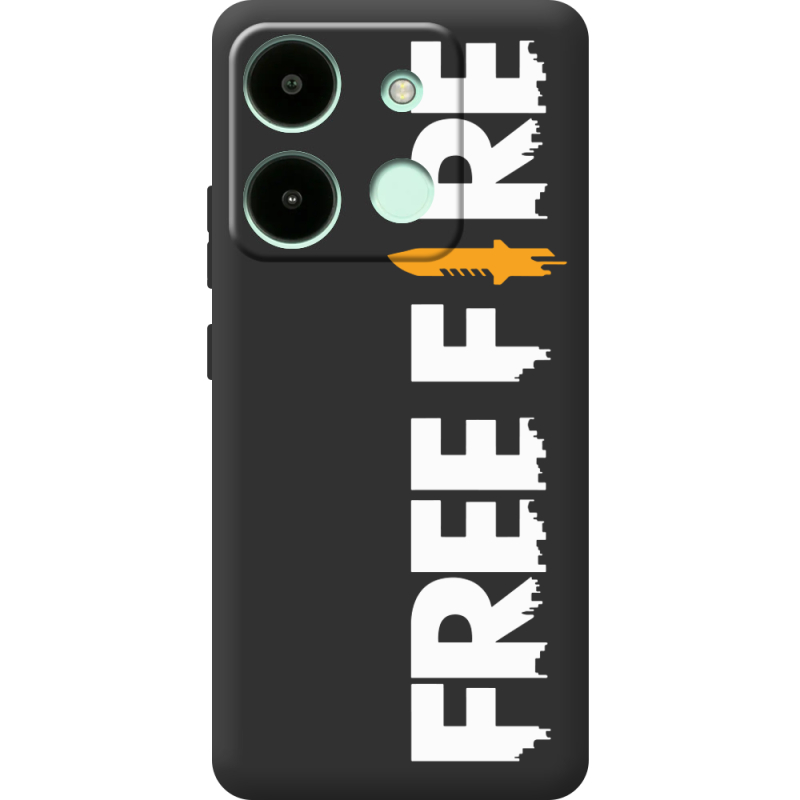 Черный чехол BoxFace Infinix Smart 7 Free Fire White Logo