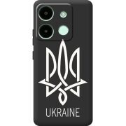 Черный чехол BoxFace Infinix Smart 7 Тризуб монограмма ukraine