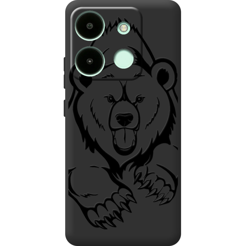 Черный чехол BoxFace Infinix Smart 7 Grizzly Bear