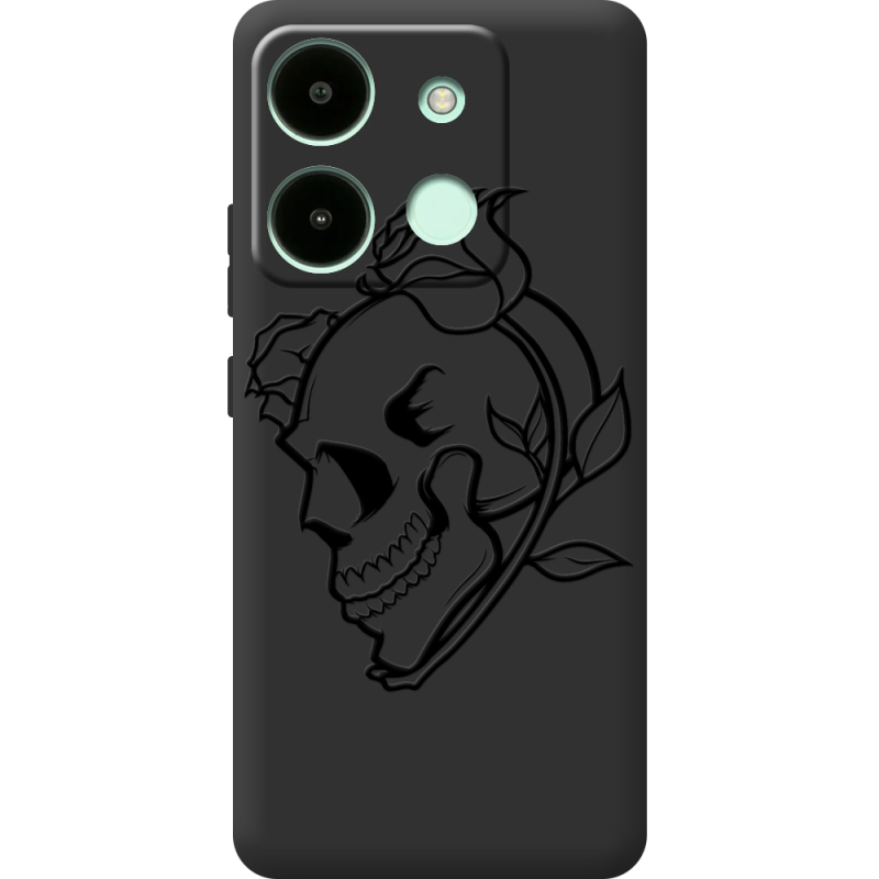 Черный чехол BoxFace Infinix Smart 7 Skull and Roses