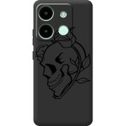 Черный чехол BoxFace Infinix Smart 7 Skull and Roses