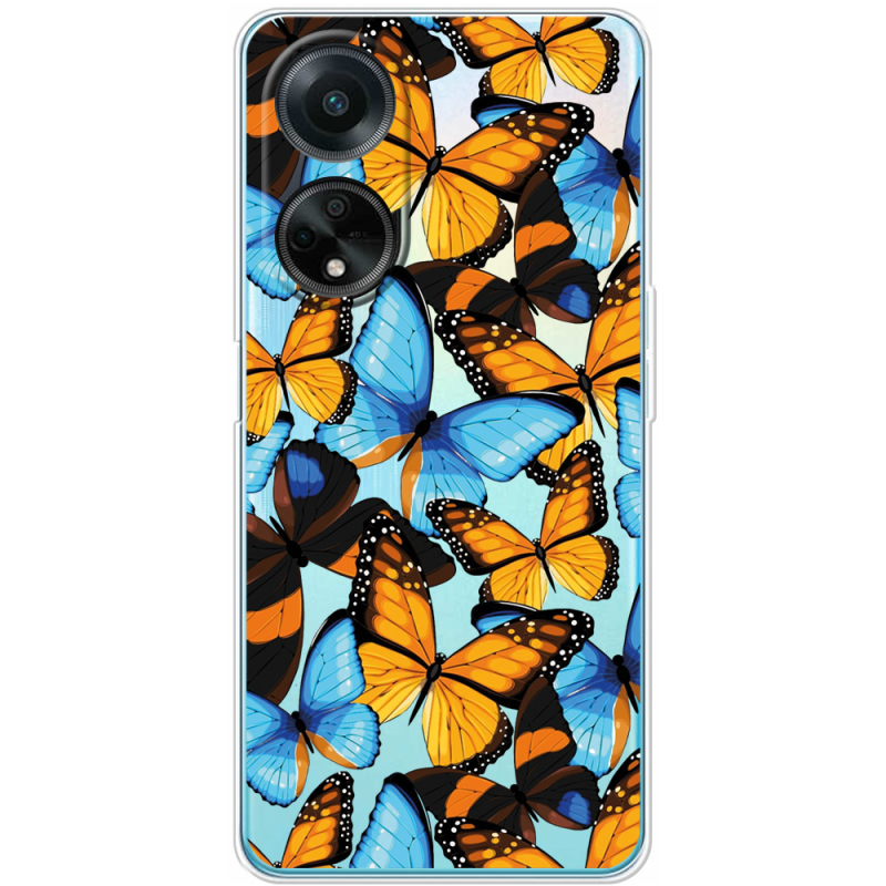 Прозрачный чехол BoxFace OPPO A98 5G Butterfly Morpho