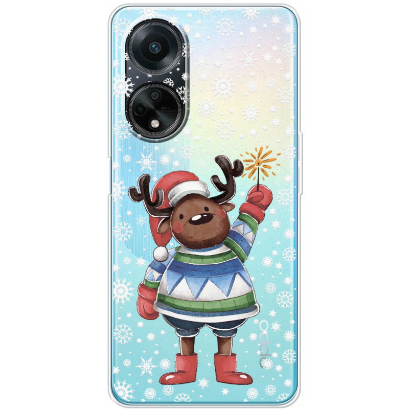 Прозрачный чехол BoxFace OPPO A98 5G Christmas Deer with Snow