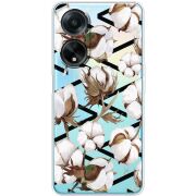 Прозрачный чехол BoxFace OPPO A98 5G Cotton flowers