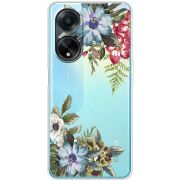 Прозрачный чехол BoxFace OPPO A98 5G Floral