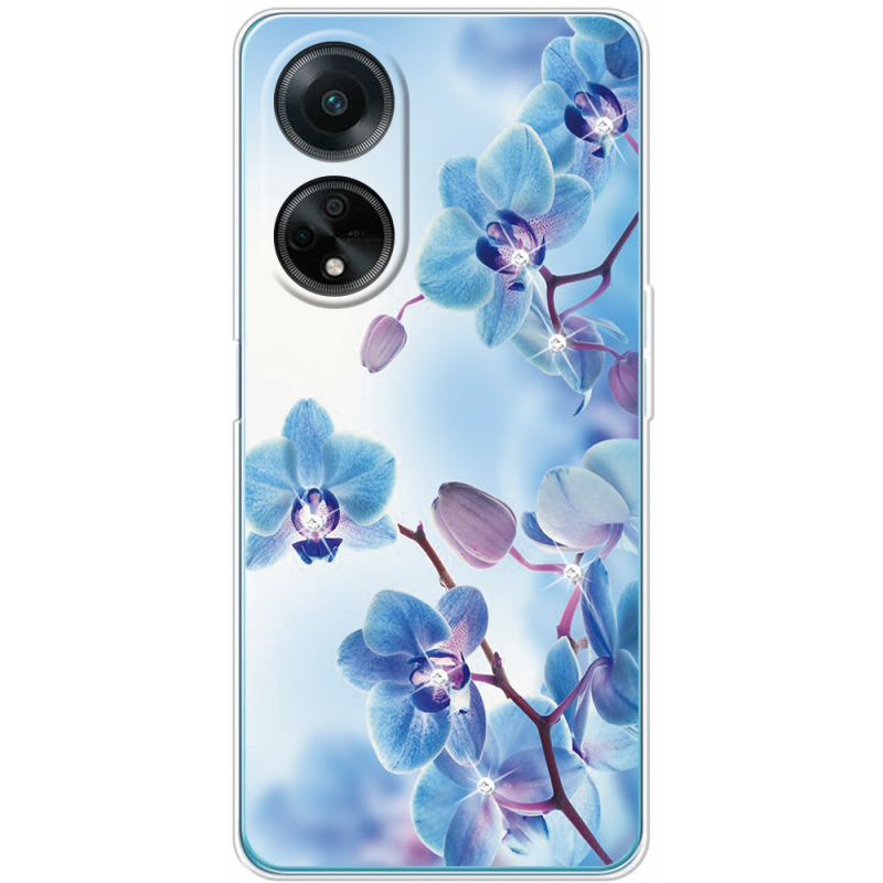 Чехол со стразами OPPO A98 5G Orchids