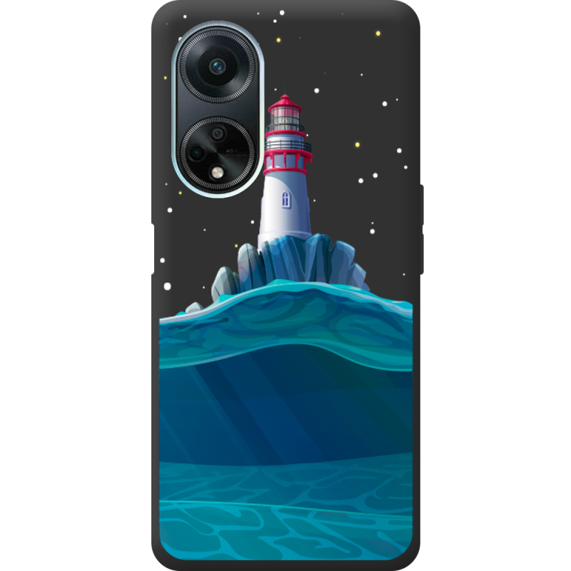 Черный чехол BoxFace OPPO A98 5G Lighthouse