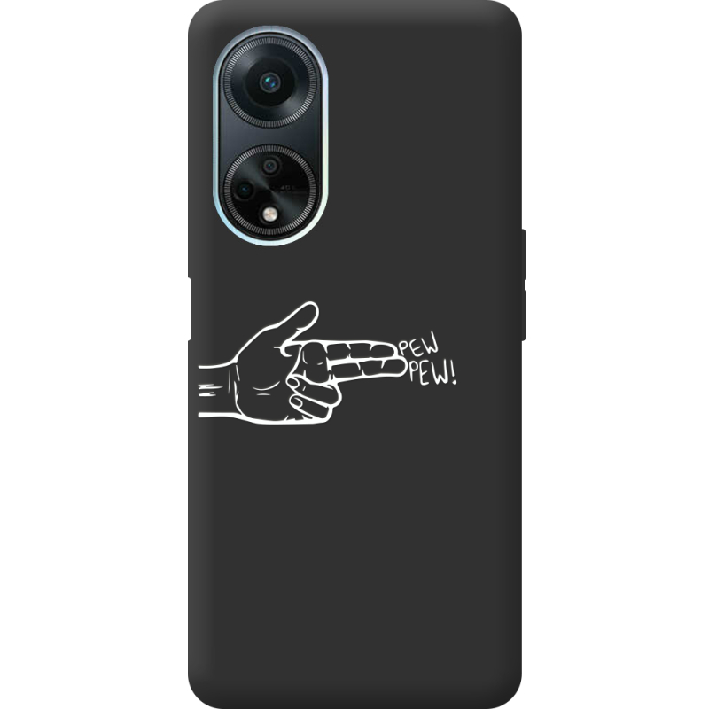 Черный чехол BoxFace OPPO A98 5G Pew Pew