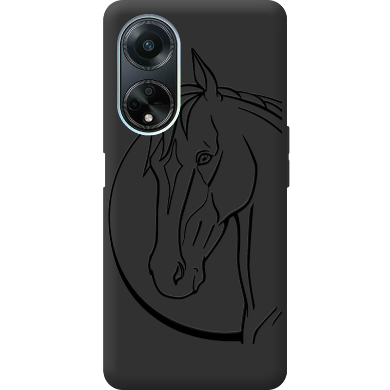 Черный чехол BoxFace OPPO A98 5G Horse