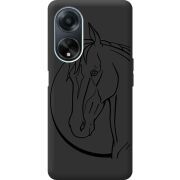 Черный чехол BoxFace OPPO A98 5G Horse