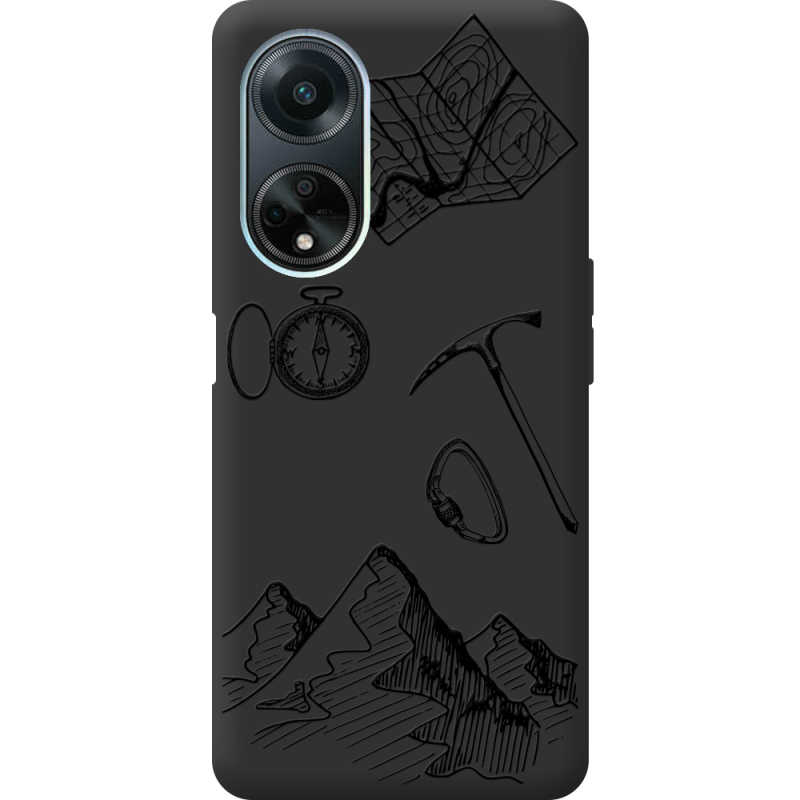 Черный чехол BoxFace OPPO A98 5G Mountains