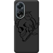 Черный чехол BoxFace OPPO A98 5G Skull and Roses